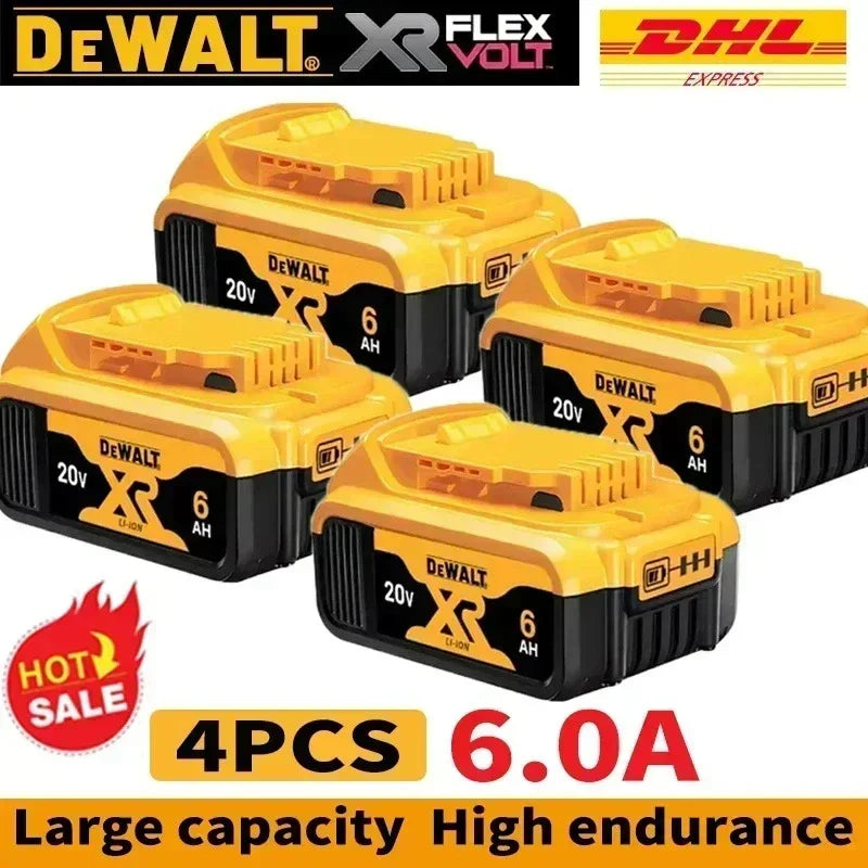 100% Original DEWALT ๐ 20V/60V MAX XR Rechargeable Tool Battery 6Ah/9Ah Compatible with DCB200 Series for Dewalt Tools ๐ Viralgem Store