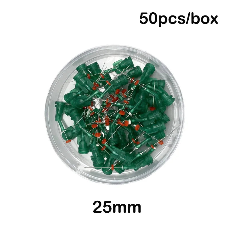 50Pcs Dental Endodontic Endo Irrigation Needle Tip Syringe Irrigator Disposable Root Canal Syringe Tips 30GA Double Side Hole