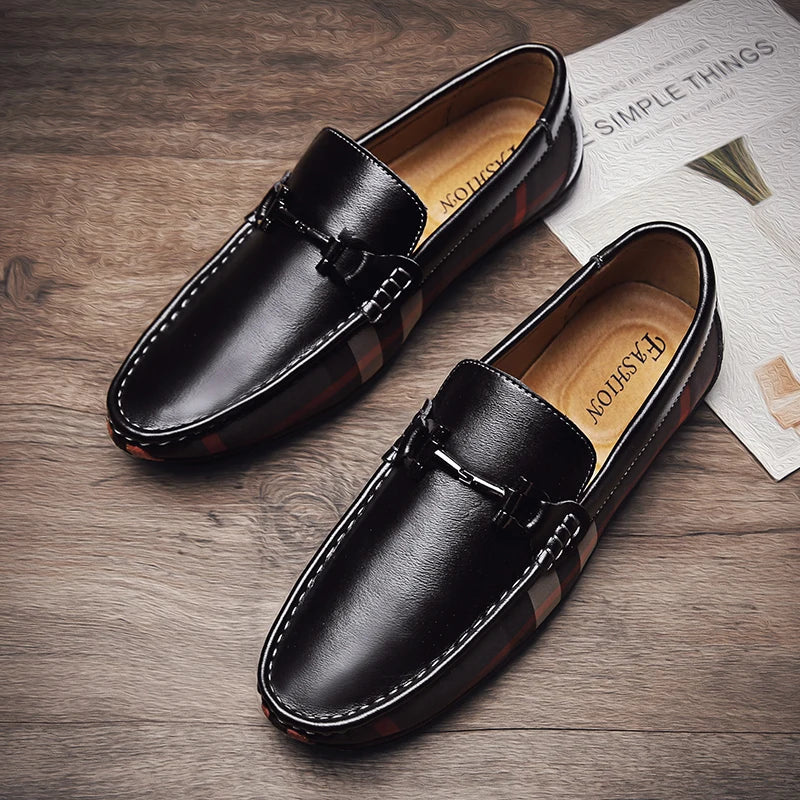 2024 new boat shoes fashion trend classic casual shoes men's loafers breathable daily casual fashionable leather shoes Viralgem Store