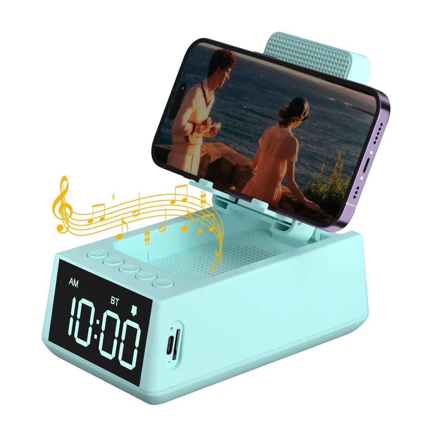 WISETIGER S207 BT5.3 Speaker Music Speaker Wireless with Loud Alarm Clock Gift Speaker with 12H Display Viralgem Store