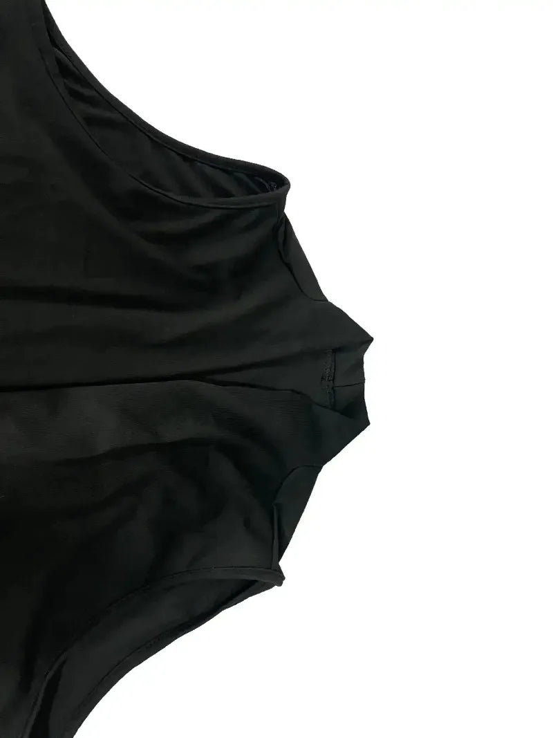 Women's Plus Size 1XL-5XL Fashionable Asymmetrical Hem Sleeveless Cardigan Versatile Solid Color Casual Cardigan Simple Cardigan