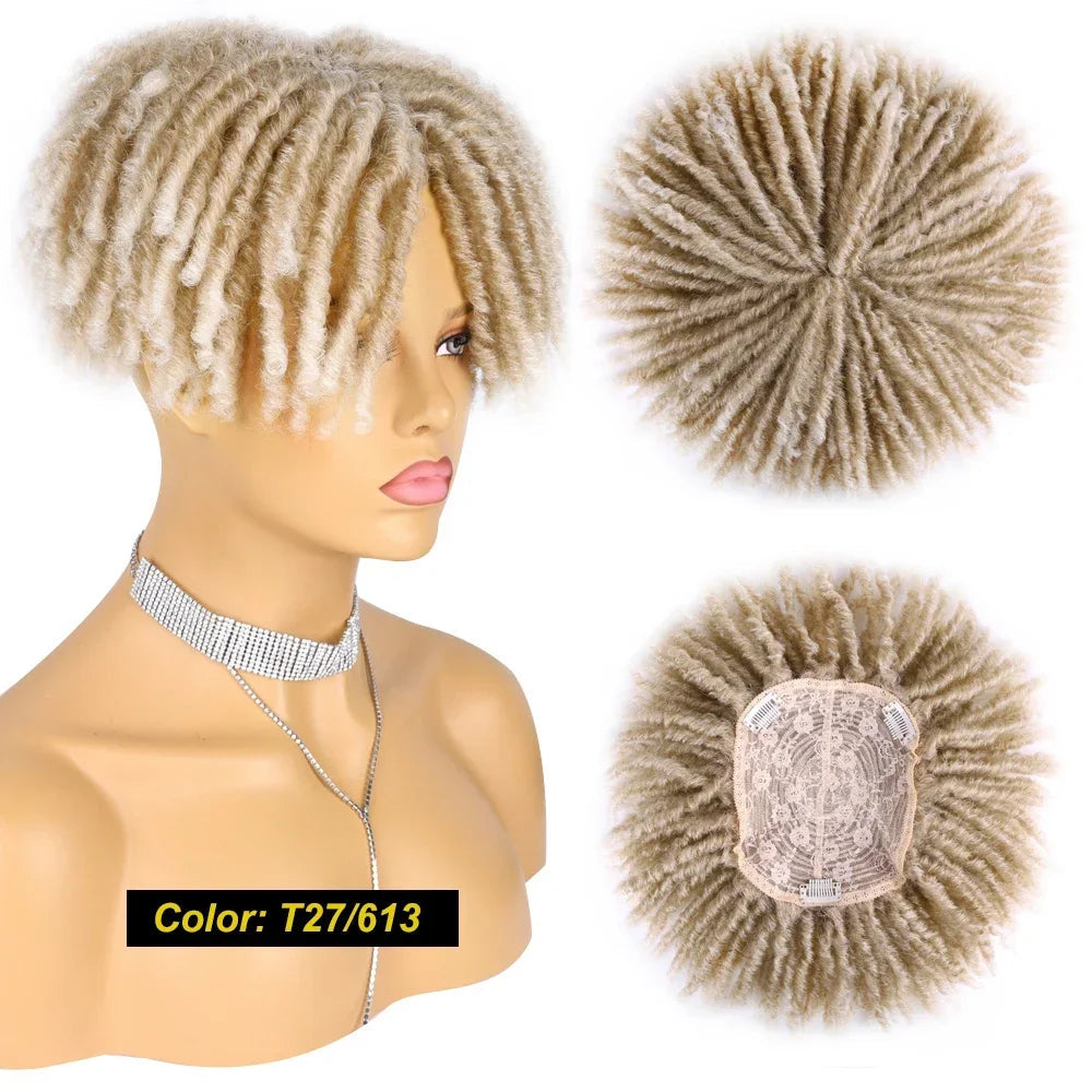 Synthetic Dreadlock Hair Topper Clip in Braided Half Wigs Locs Braided Wig Soft Short Wig Dreads for Men Women Viralgem Store