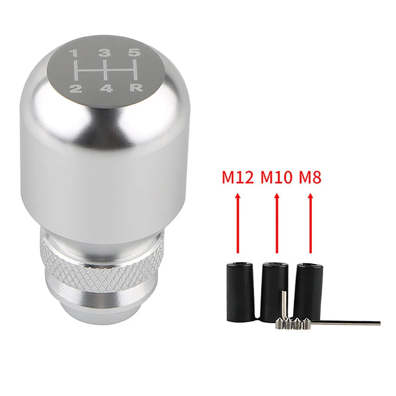 Universal Car Gear Shift Knob Gear Stick Manual Shifter Lever Retractable Adjustable Length Gear Head Aluminum Alloy Gear Head