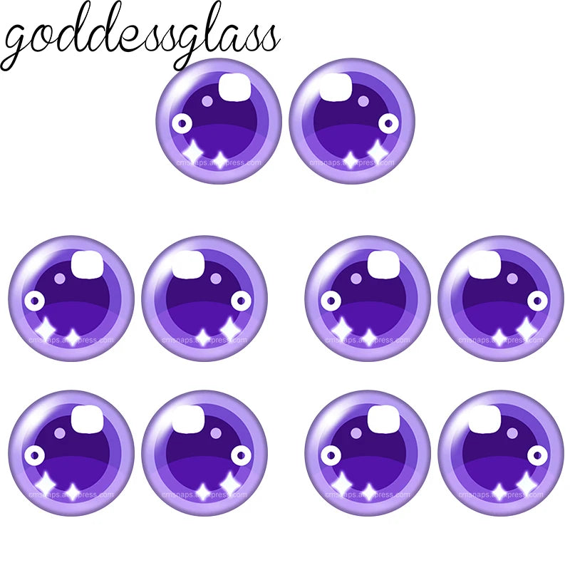 5pairs Cartoon Glass Doll eye Cute Pupils Stars 12mm/18mm/20mm/25mm Round cabochon flat back Making findings Jewelry