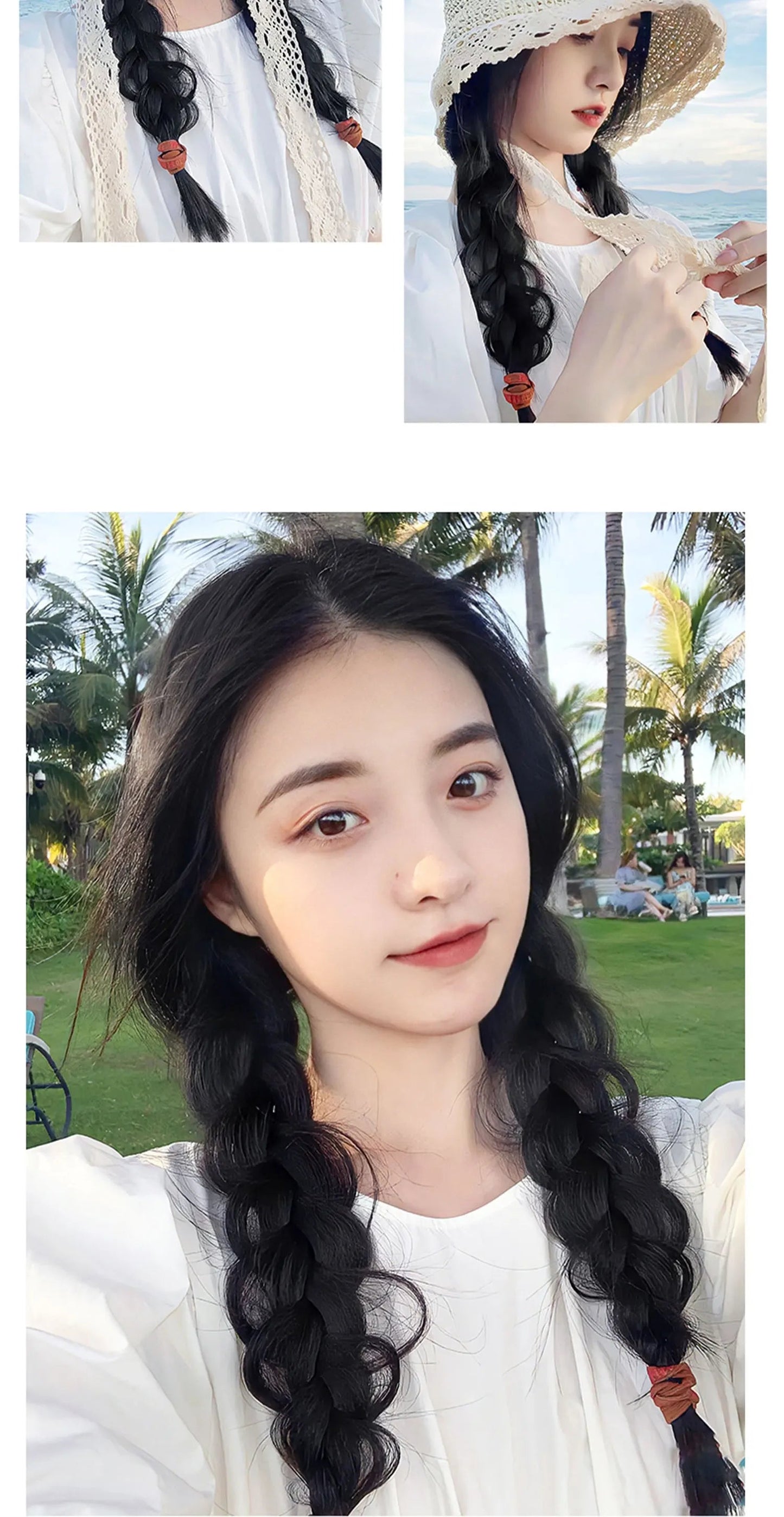 Synthetic Long Twist Braid Ponytail Extensions With Rubber Band Boxing Braided Hair Extensions For Women Daily Use Viralgem Store