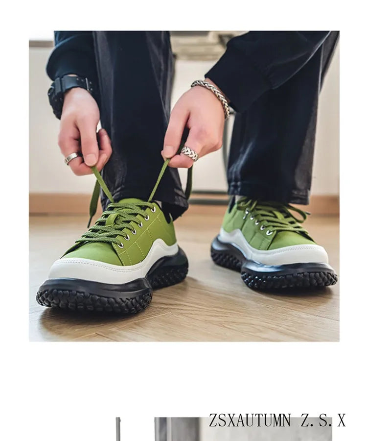 Spring Retro Canvas Shoes Large Toe Cap Men's Shoes Broad Ugly Cute Boots Comfortable Non-slip Wear Resistant Fashion Sneakers