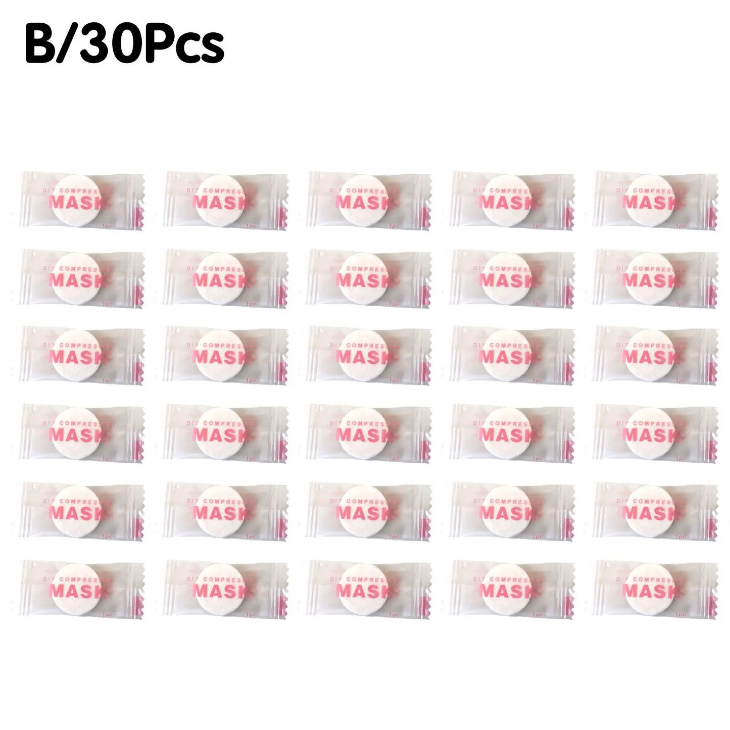 30/50pcs Disposable Compressed Facial Mask Portable Travel Non-woven Face Mask Skin Care Cotton Wrapped Masks Paper