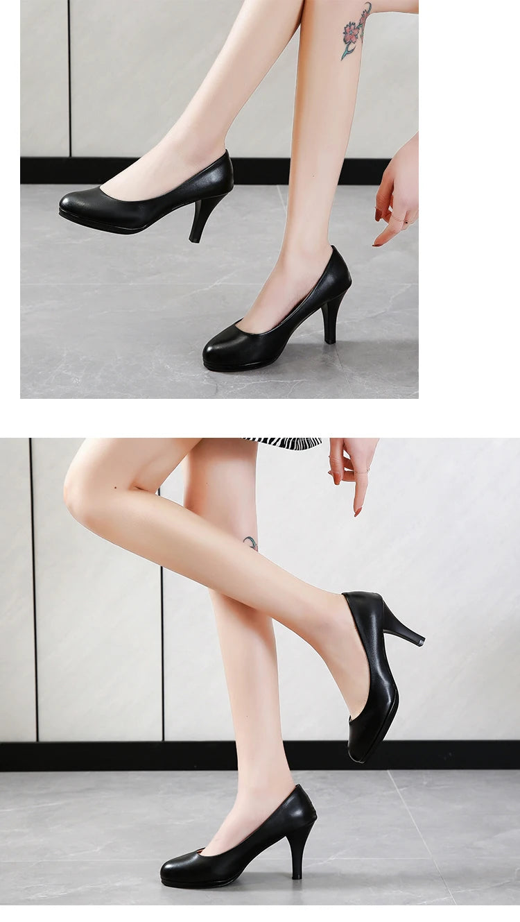 2024 High Heels Shoes Women White Wedding Shoes Thick High Heels Fashion Party Pumps Footwear Yellow Red Big Size 35-41