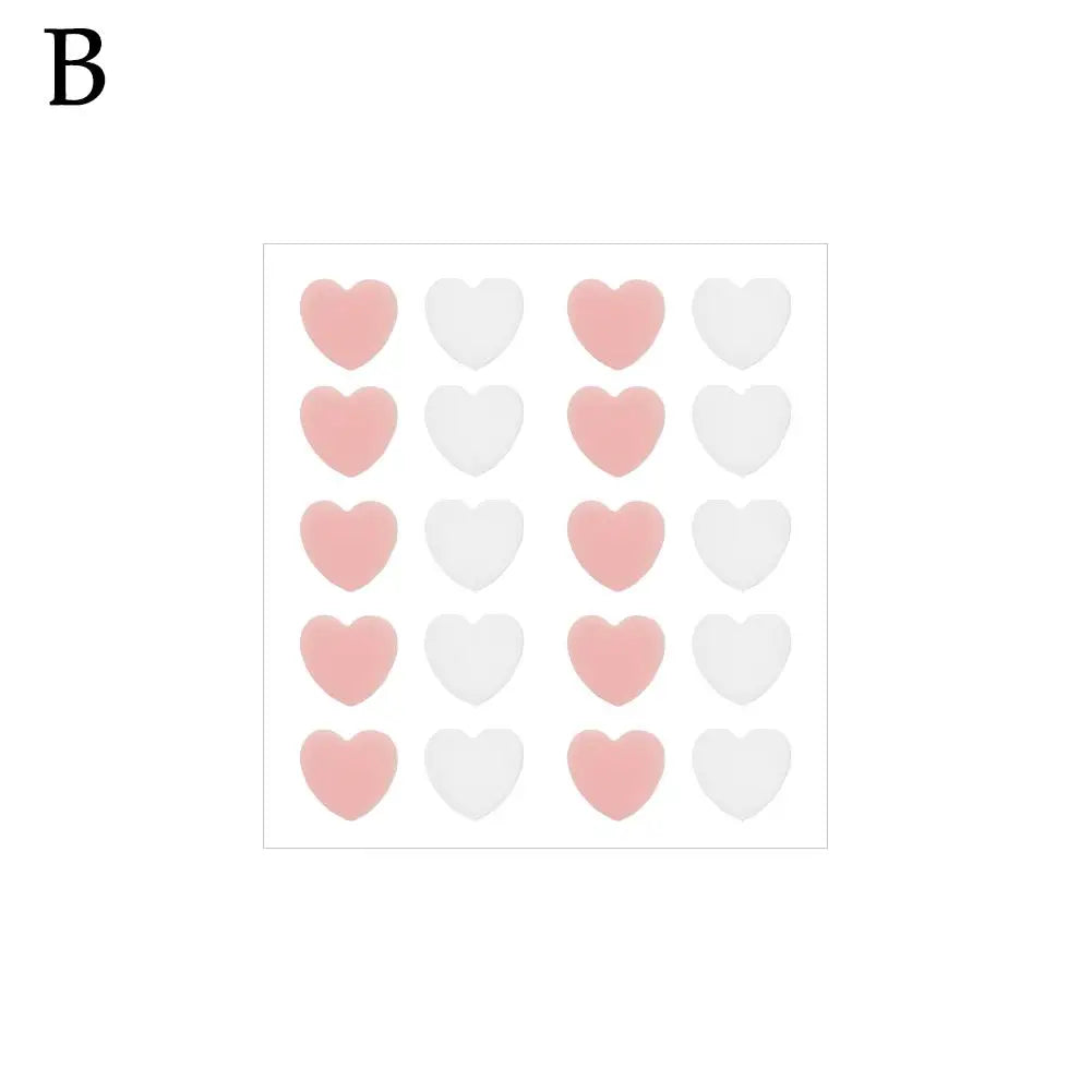 12/20 Counts Acne Care Patches Cute Pink Heart Shaped Acne Pimple Patches Invisible Acne Cover Treatment Stickers Skin Care Viralgem Store