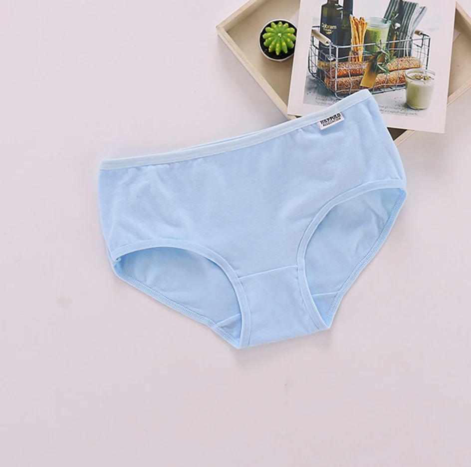 3Pcs/set 10 Color Panties Cotton Women Comfortable Mid-waist Underwear Lingerie Breathable Female Panty Briefs