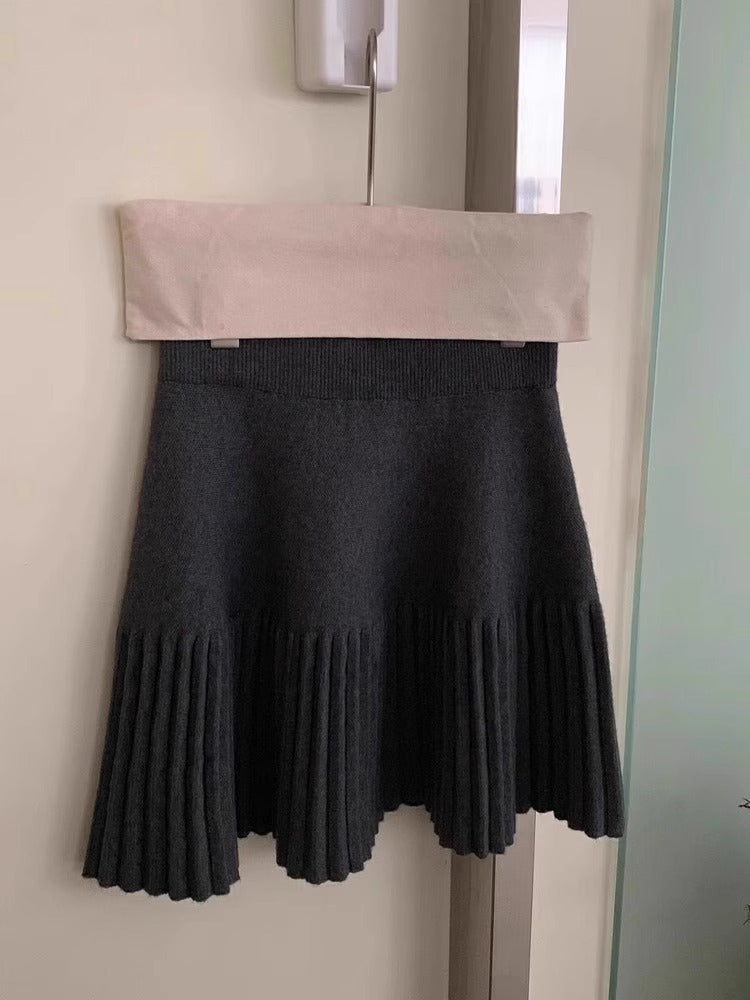Women's Wool Knitted Skirt Autumn And Winter Slimming High Waist Viralgem Store