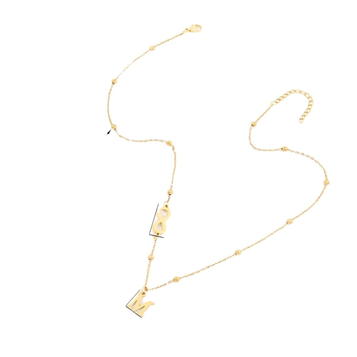 26-letter Hanging Stainless Steel Letter Necklace Viralgem Store