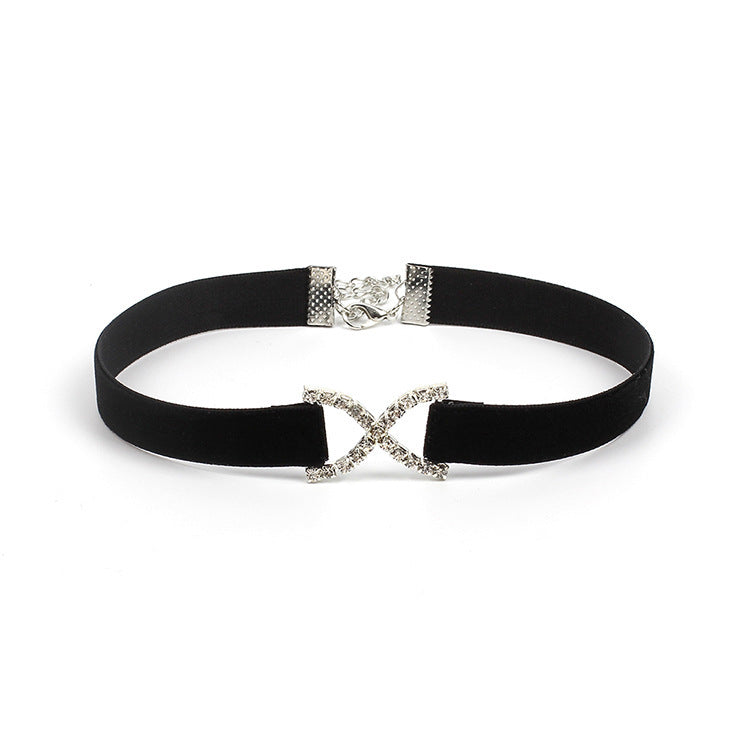 All-match Rhinestone Geometric Choker Necklace