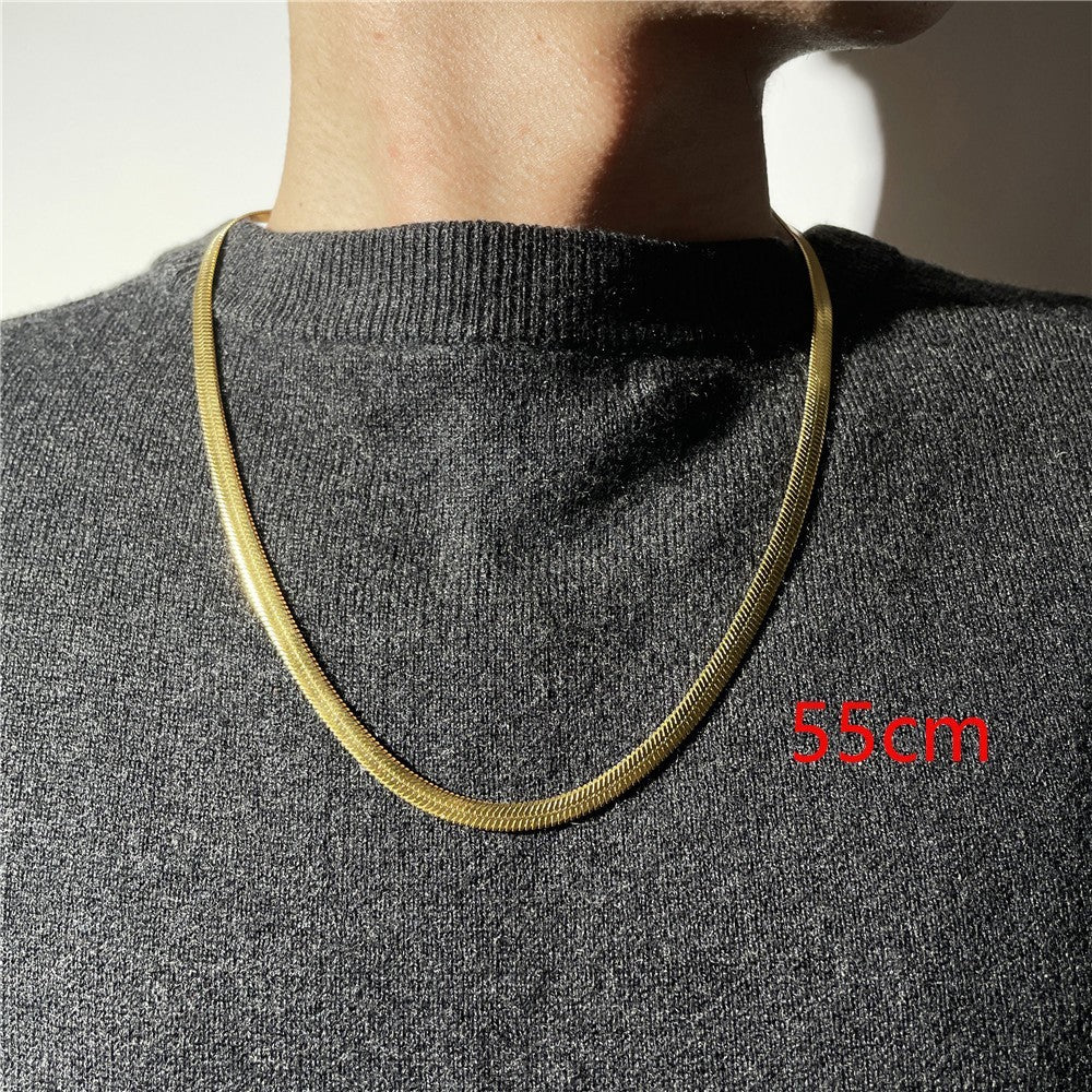 Stainless Steel Snake Bones Chain Choker Simple Necklace Wholesale Viralgem Store