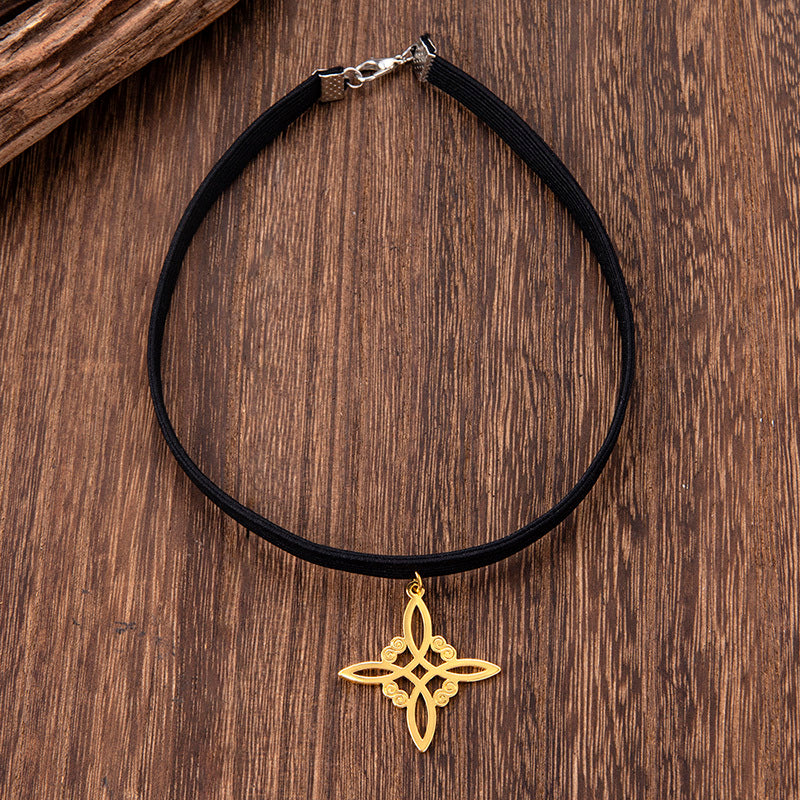 Stainless Steel Celtic Knot Charm Choker Necklace Viralgem Store