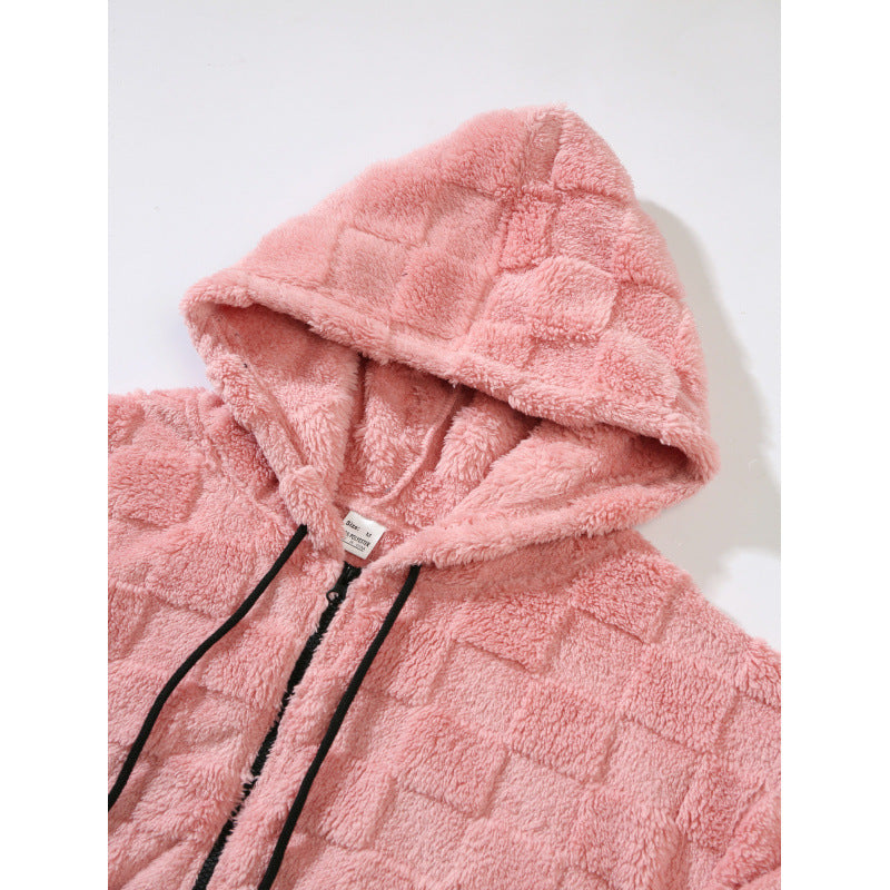 Thickened Fleece Hooded Casual Couple Zipper Sweater Jacket Viralgem Store