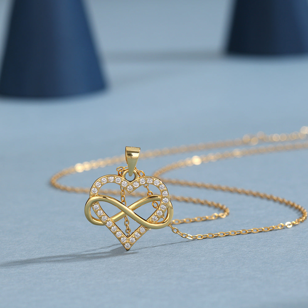 Unlimited Love Necklace Women Wrapped Love Valentine's Day Gifts All Match High-grade Can Not Be Dropped Collarbone Chain Viralgem Store