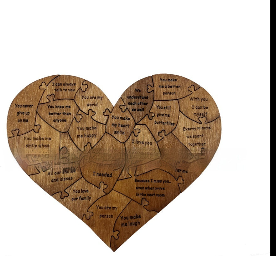 2024 New Valentine's Day Wooden Love Puzzle Resons Why I Love You Viralgem Store