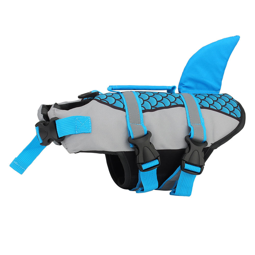 Swim Pet Dog Life Jacket Vest Clothes Life Vest Collar Harness Pets Swimming Summer Swimwear Scales Shark Pet Products Viralgem Store