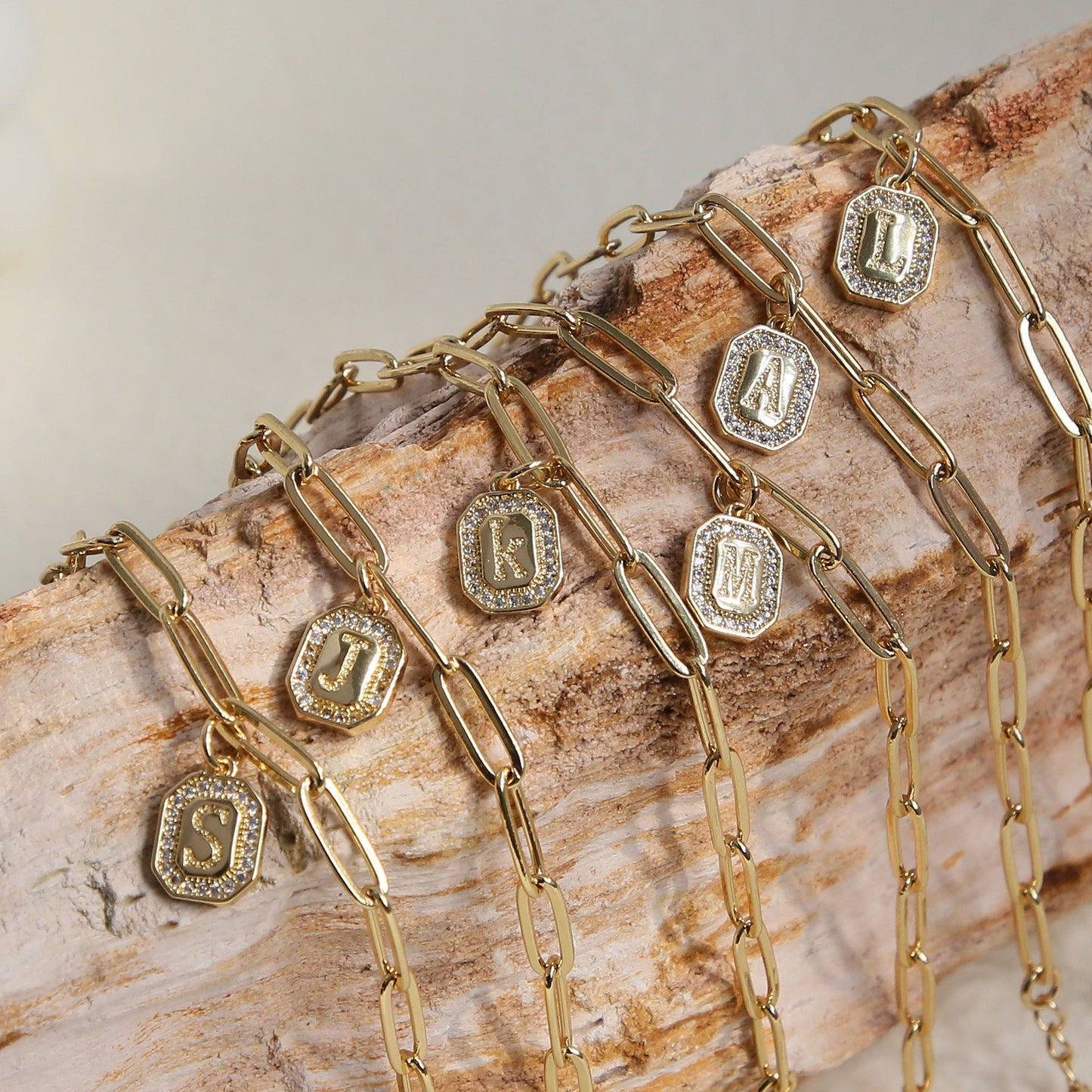 18k26 English Square Tags Letter Bracelet Viralgem Store