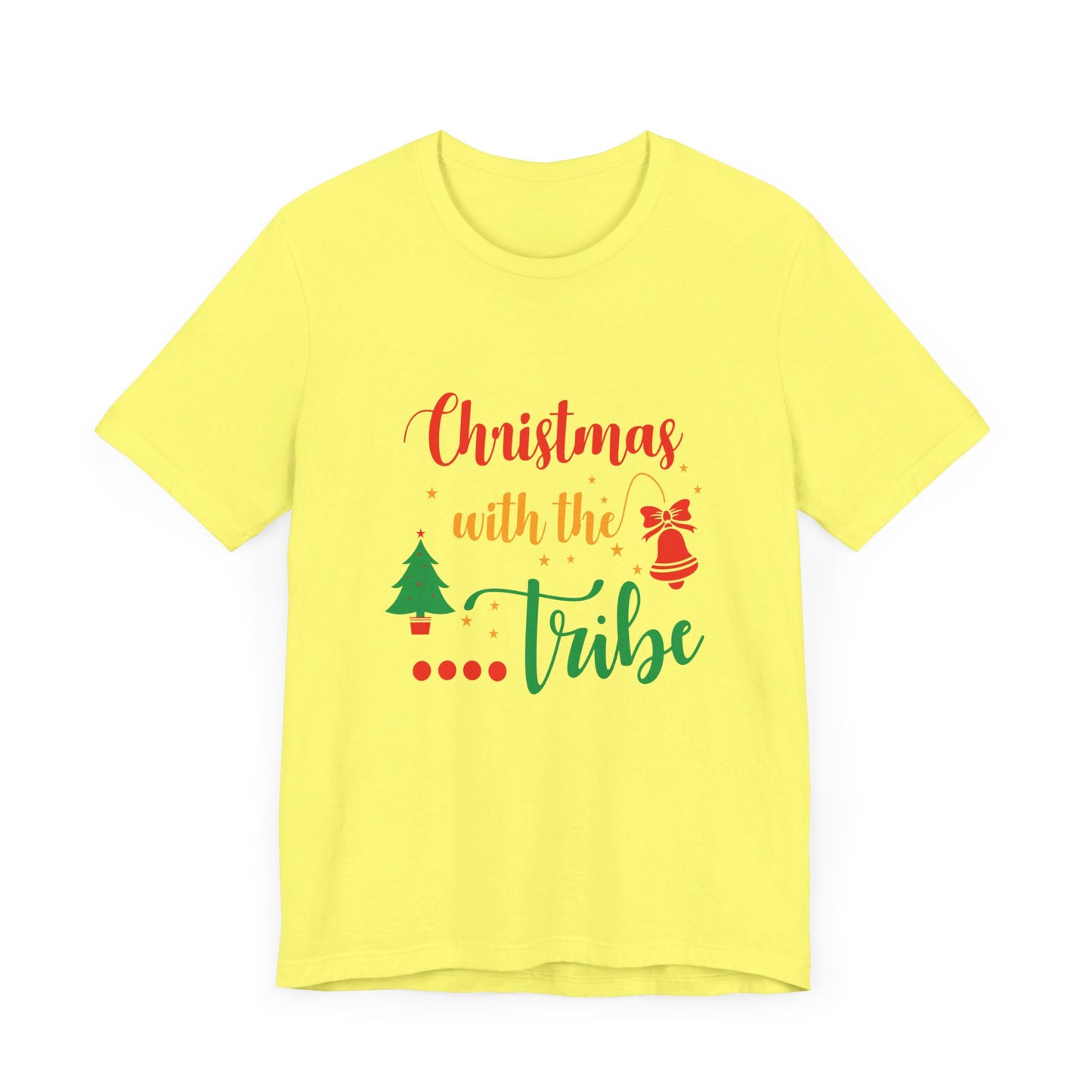 Unisex Jersey Short Sleeve Tee Seasonal Tshirt Christmas with the tribe tshirt xmas