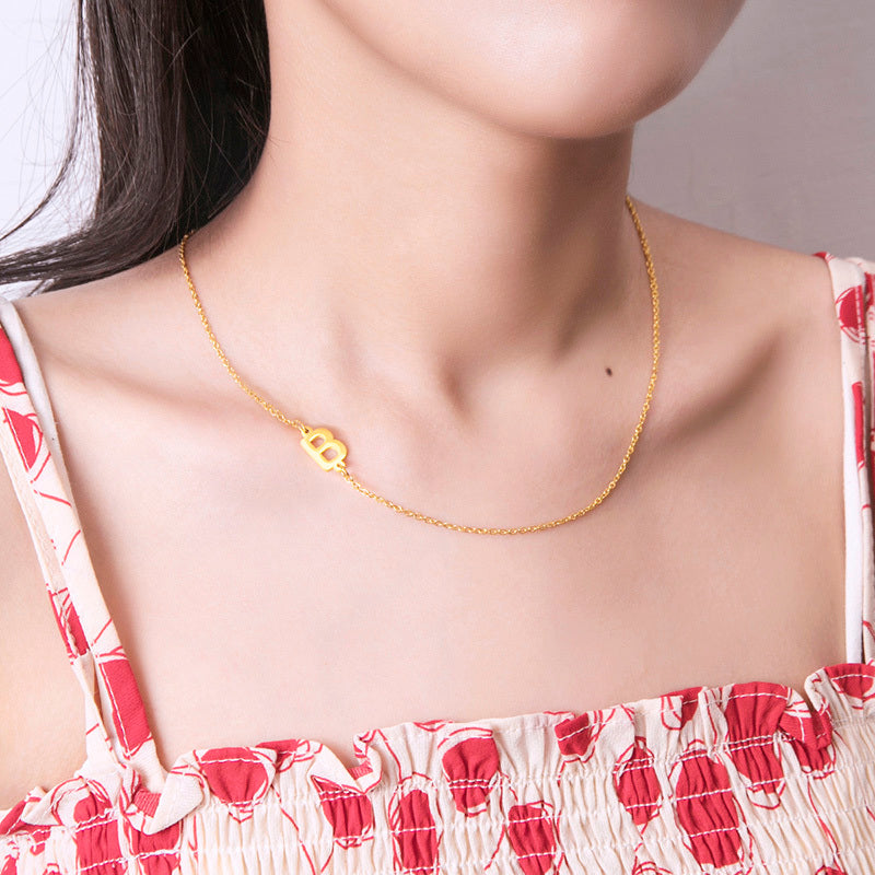 26 English Initials Letter Clavicle Chain Necklace Choker