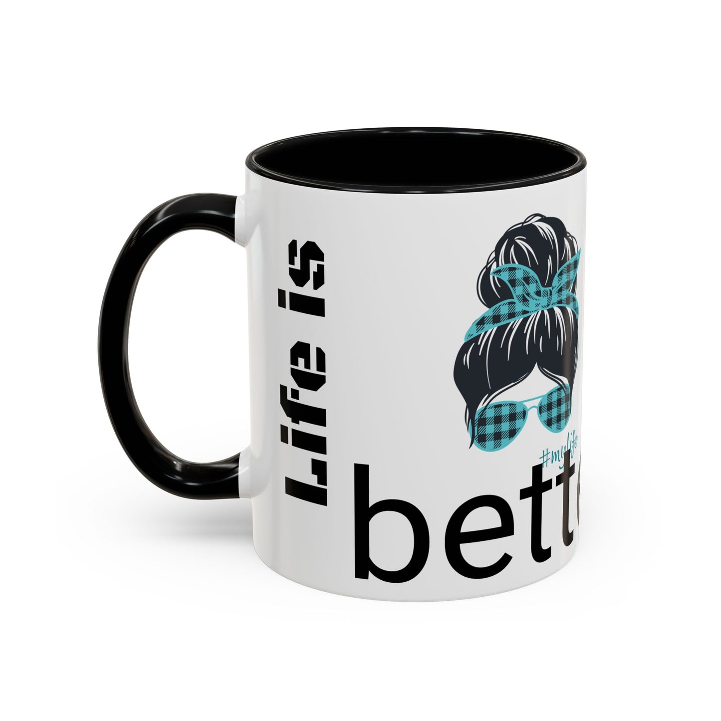Accent Coffee Mug, 11oz, life is better with coffee