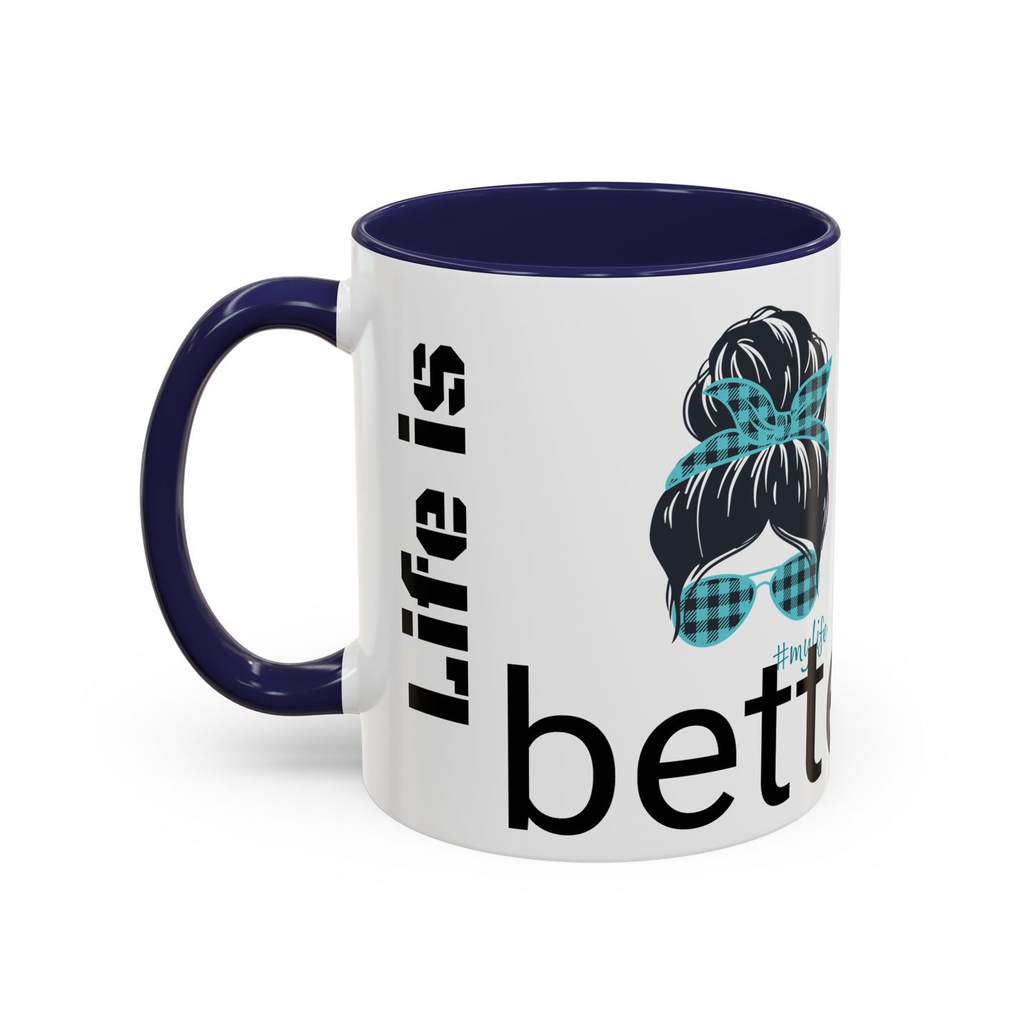 Accent Coffee Mug, 11oz, life is better with coffee