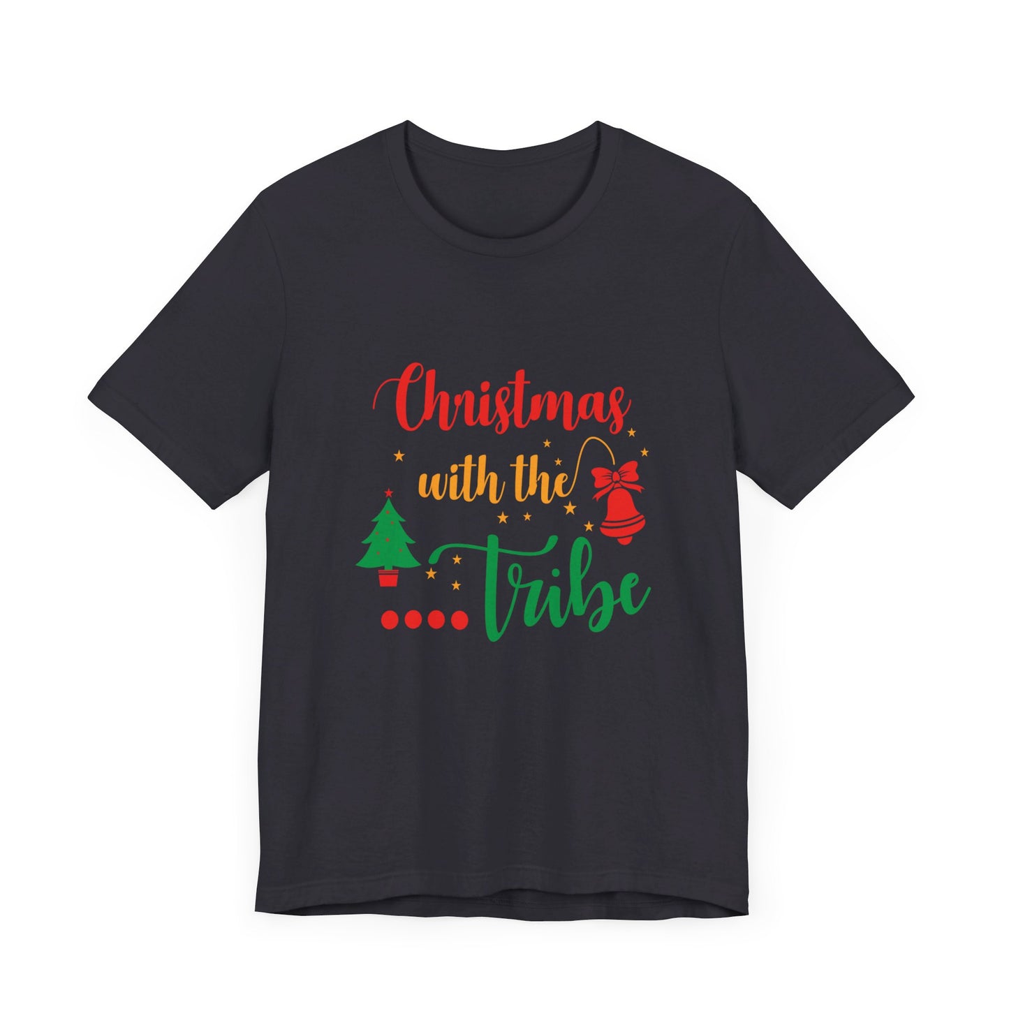 Unisex Jersey Short Sleeve Tee Seasonal Tshirt Christmas with the tribe tshirt xmas