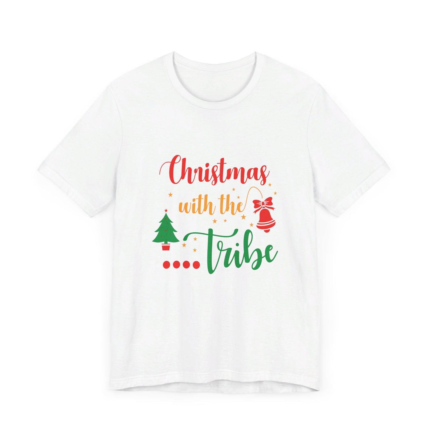 Unisex Jersey Short Sleeve Tee Seasonal Tshirt Christmas with the tribe tshirt xmas