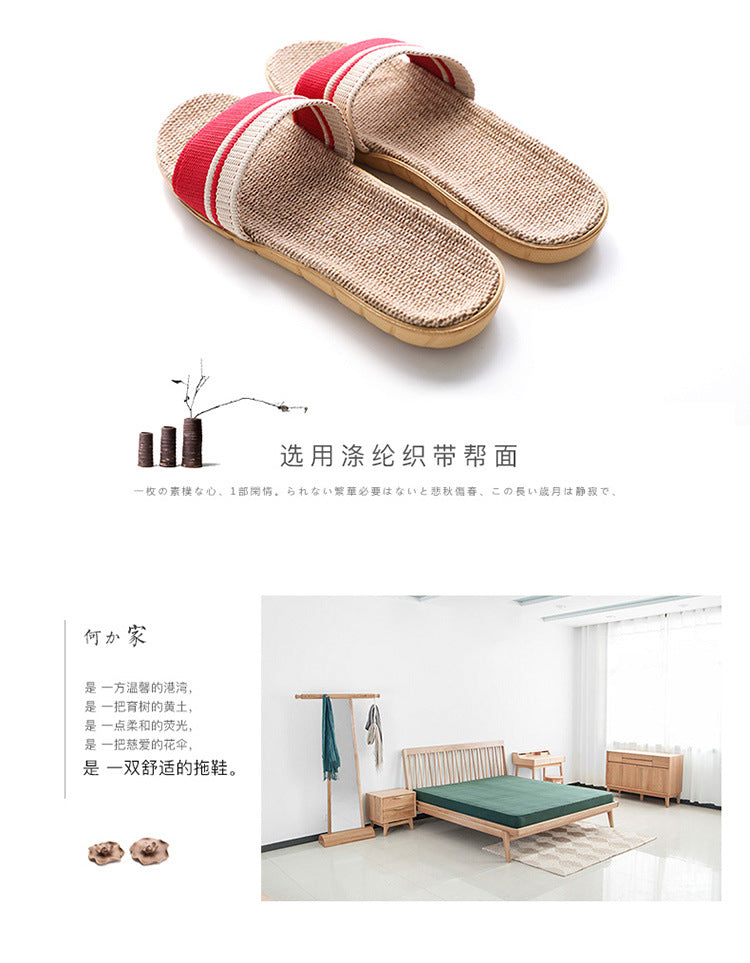 36-45 Plus Size Women'S Slippers Flat Sandals Linen Lightweight Casual Summer Slippers Women Viralgem Store