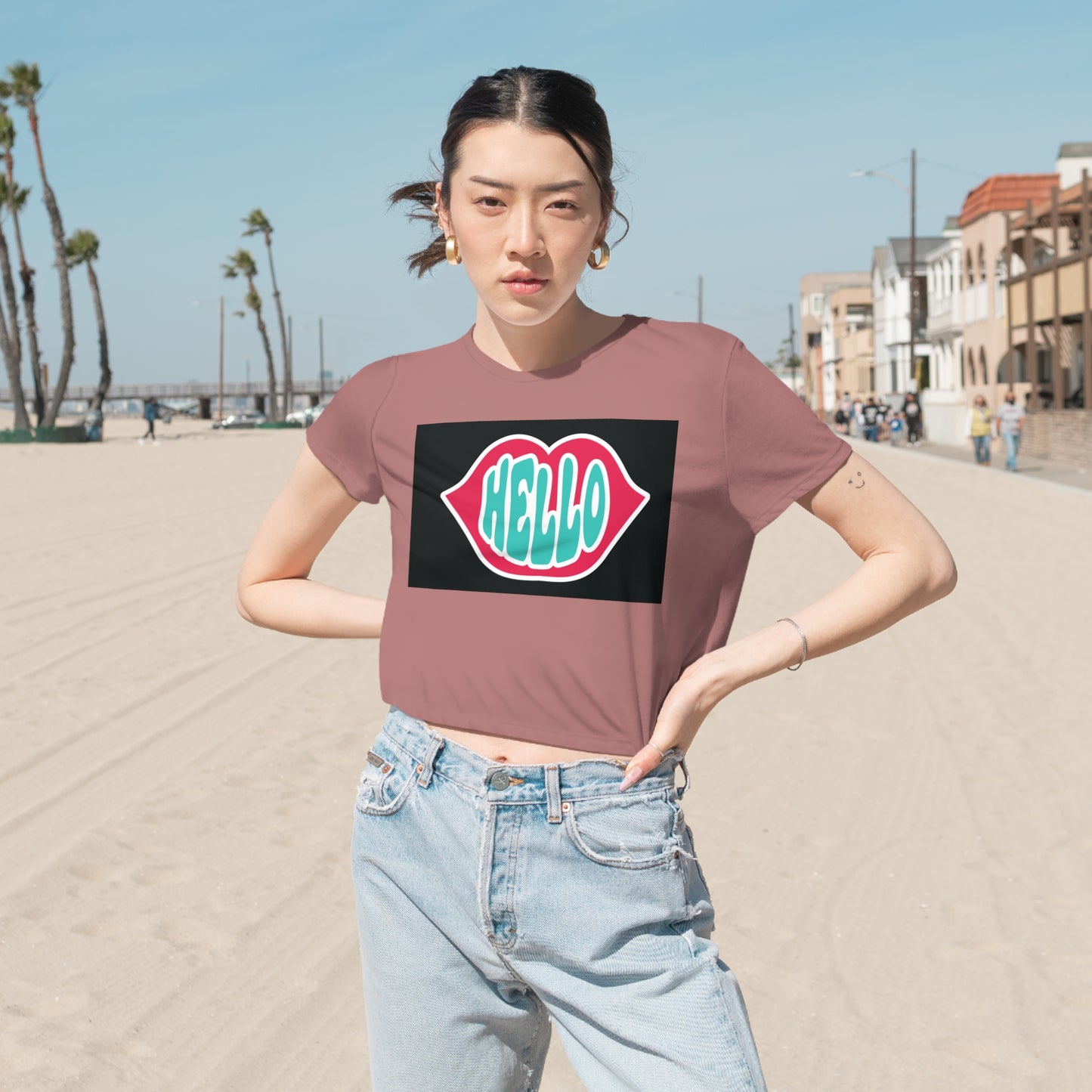 Women's Flowy Cropped Tee