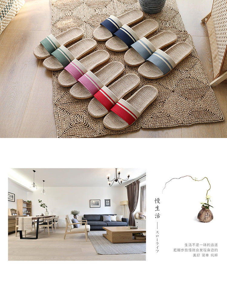 36-45 Plus Size Women'S Slippers Flat Sandals Linen Lightweight Casual Summer Slippers Women Viralgem Store