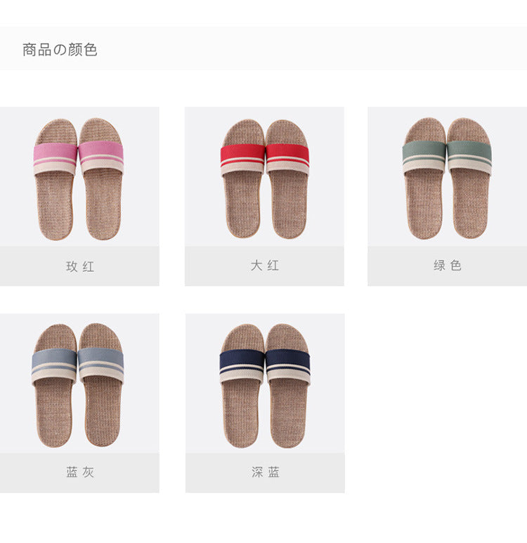 36-45 Plus Size Women'S Slippers Flat Sandals Linen Lightweight Casual Summer Slippers Women Viralgem Store