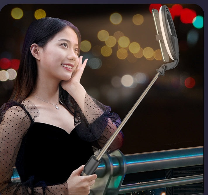 Xyxd Mobile Phone Live Broadcast Fill Light Neon Light Colorful Multicolored Lighting Selfie Stick Vibrato Bluetooth Camera Desktop Viralgem Store