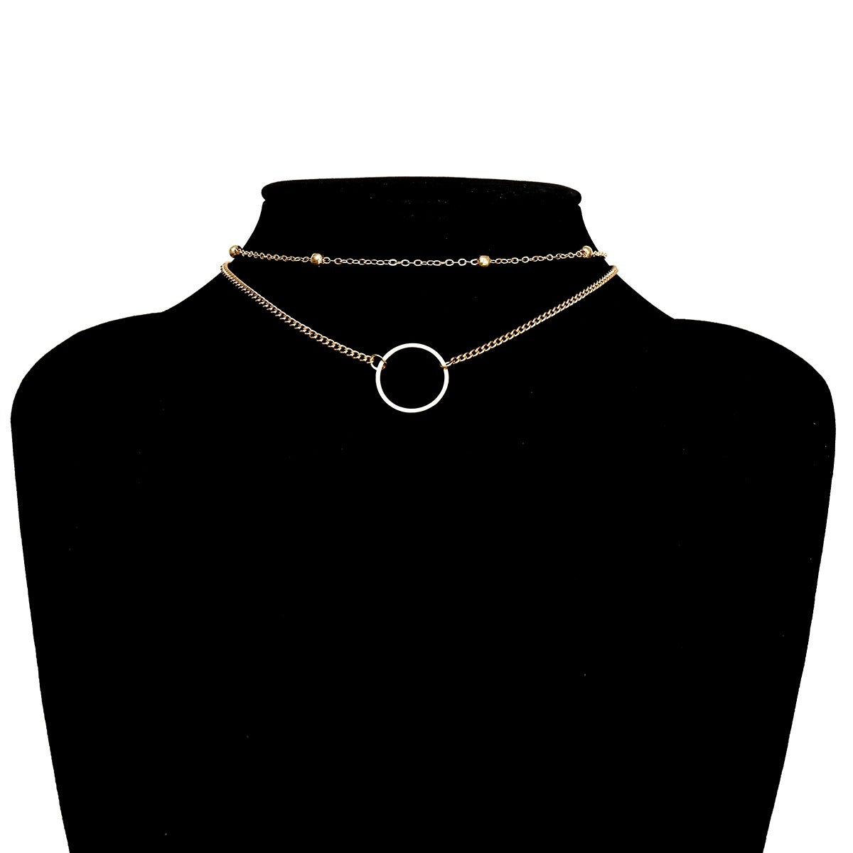 SUMENG New Arrival Fashion Modern Choker Necklace Two Layers Round Necklaces Gold Color Necklace Choker Jewelry For Women Viralgem Store