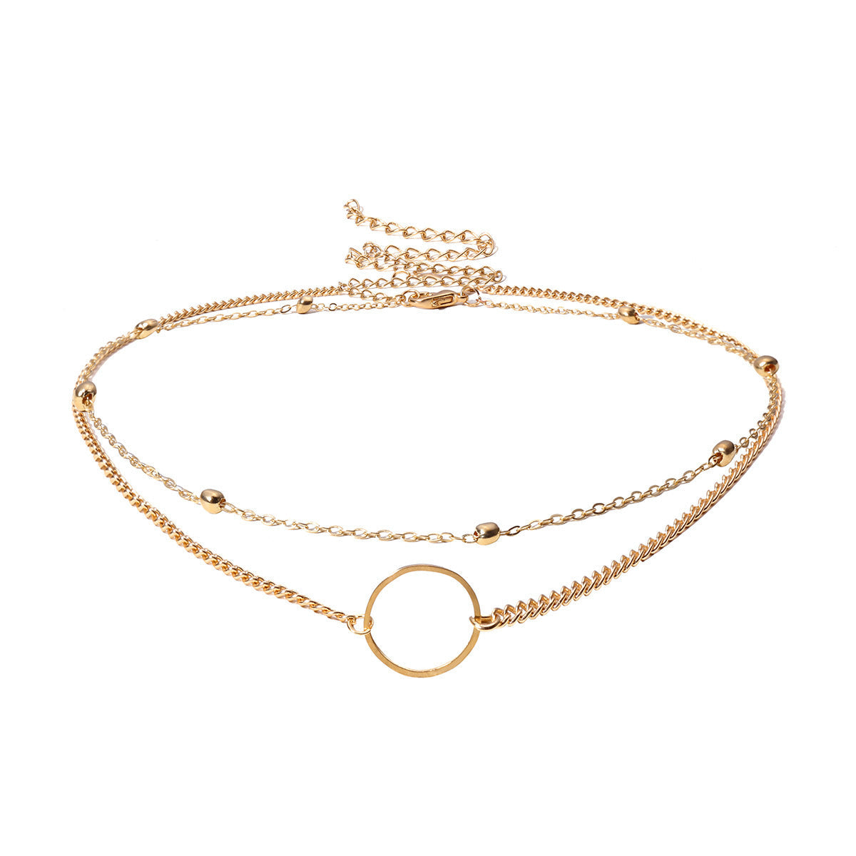 SUMENG New Arrival Fashion Modern Choker Necklace Two Layers Round Necklaces Gold Color Necklace Choker Jewelry For Women Viralgem Store