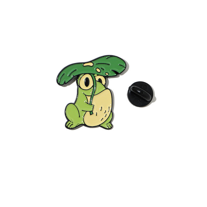 A Little frog Brooch fashion Men And Women Personality Creative Cartoon Metal Badge Student Clothing Decoration Viralgem Store