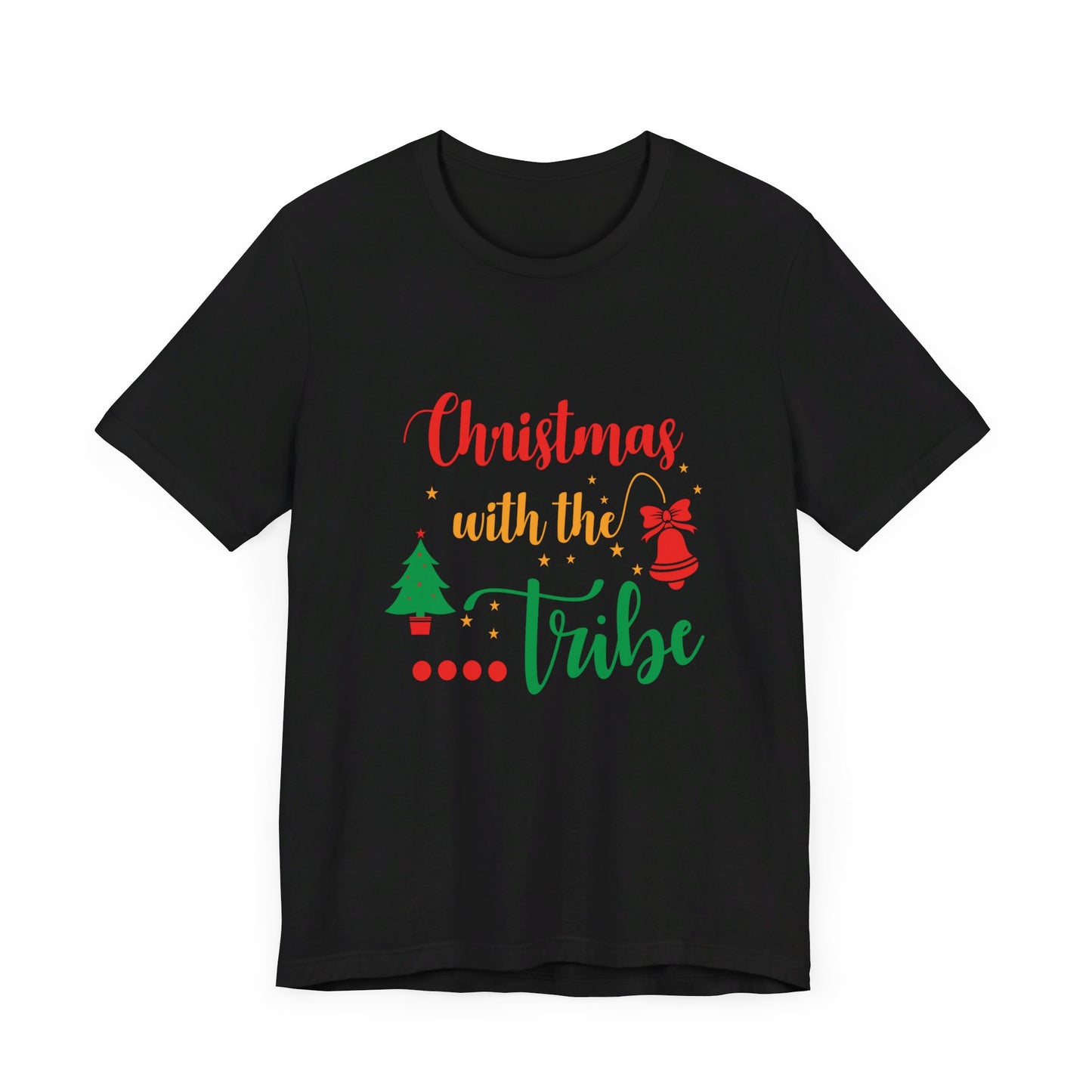 Unisex Jersey Short Sleeve Tee Seasonal Tshirt Christmas with the tribe tshirt xmas