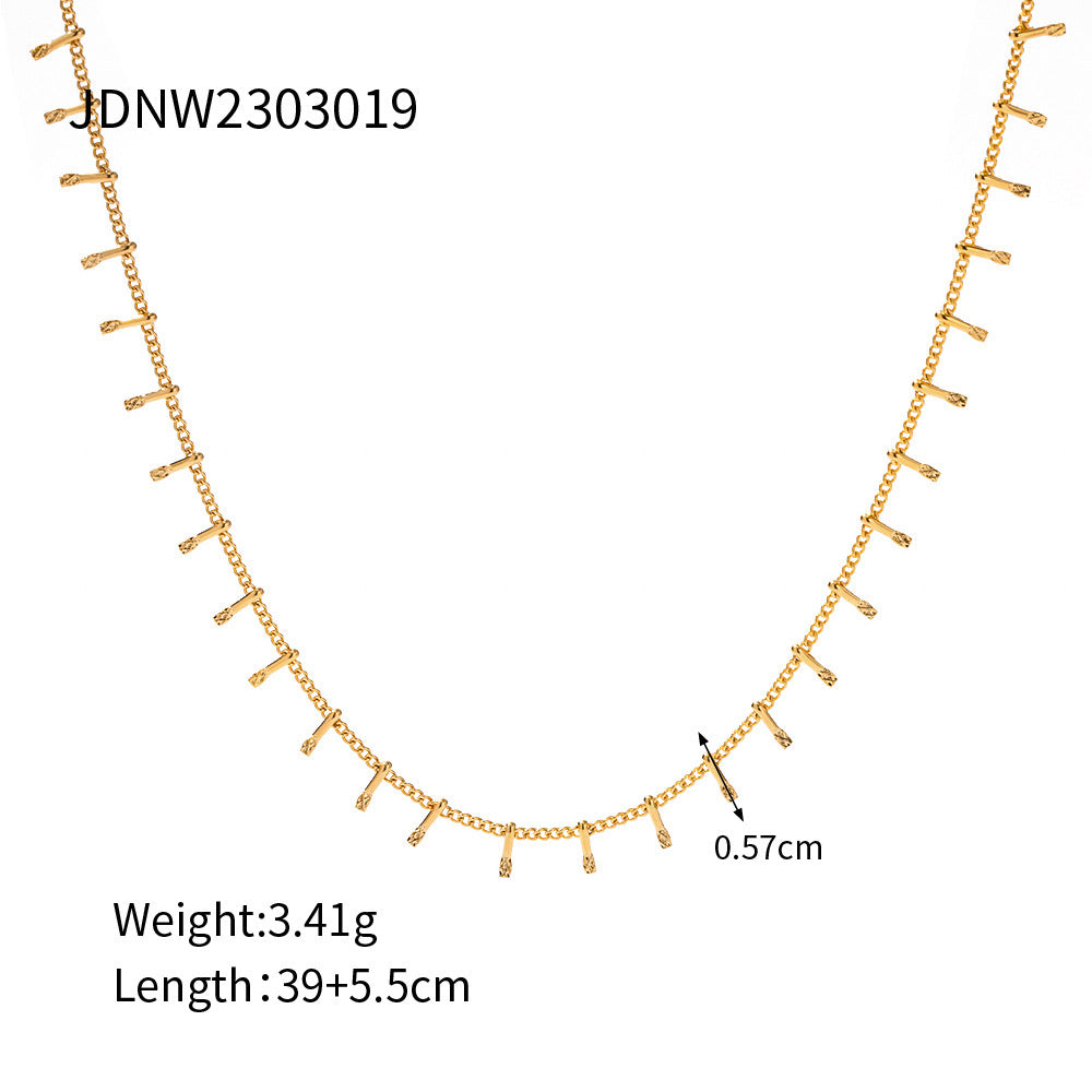 Stainless Steel 18K Gold Choker Anklet Necklace Accessories Viralgem Store