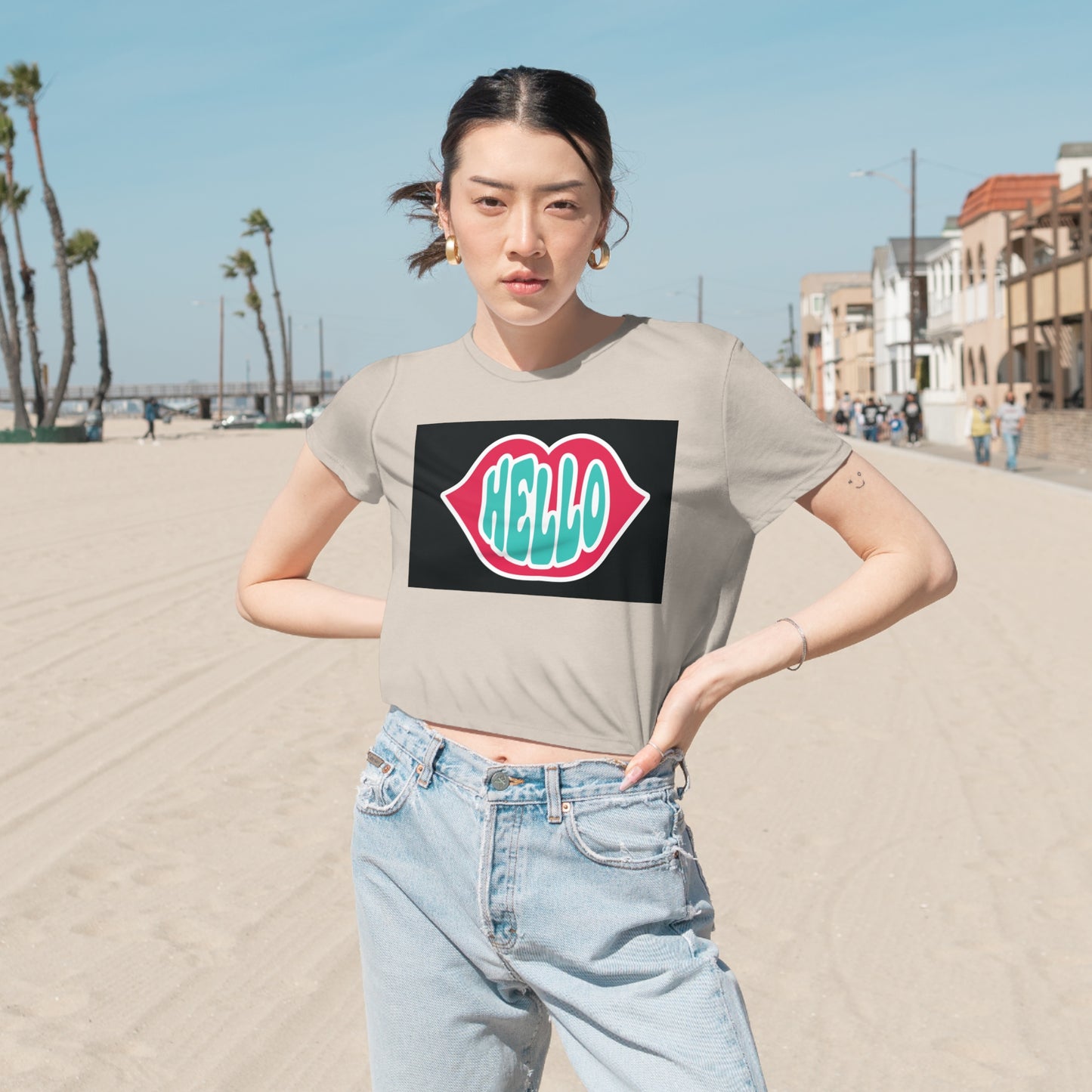 Women's Flowy Cropped Tee