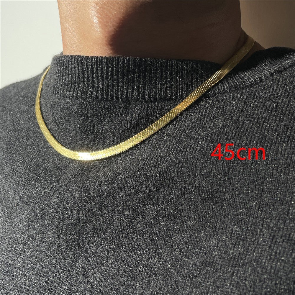 Stainless Steel Snake Bones Chain Choker Simple Necklace Wholesale Viralgem Store