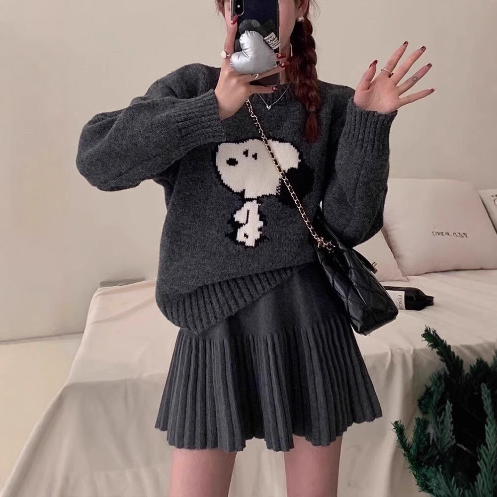 Women's Wool Knitted Skirt Autumn And Winter Slimming High Waist Viralgem Store