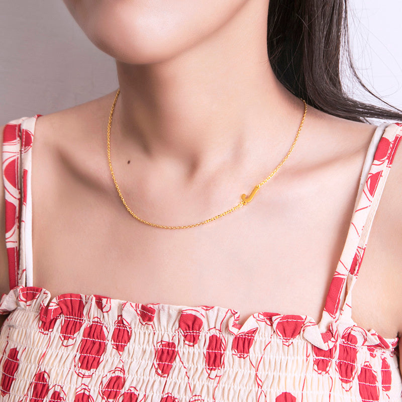 26 English Initials Letter Clavicle Chain Necklace Choker