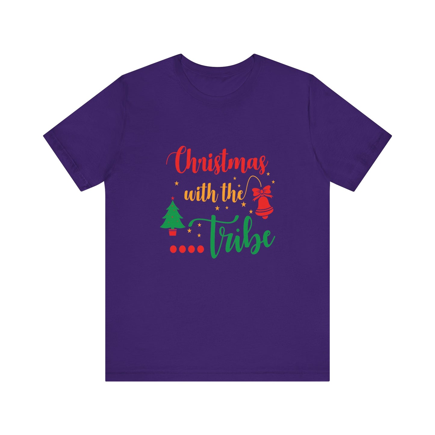 Unisex Jersey Short Sleeve Tee Seasonal Tshirt Christmas with the tribe tshirt xmas