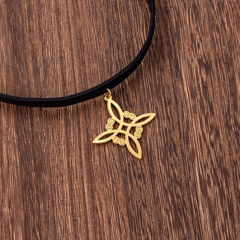 Stainless Steel Celtic Knot Charm Choker Necklace Viralgem Store