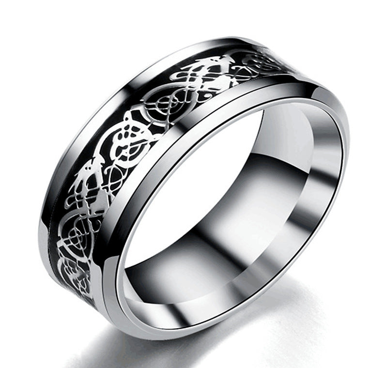 Stainless steel dragon pattern ring Viralgem Store