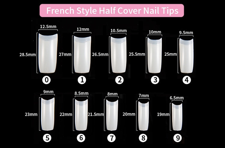 500 French nails Viralgem Store