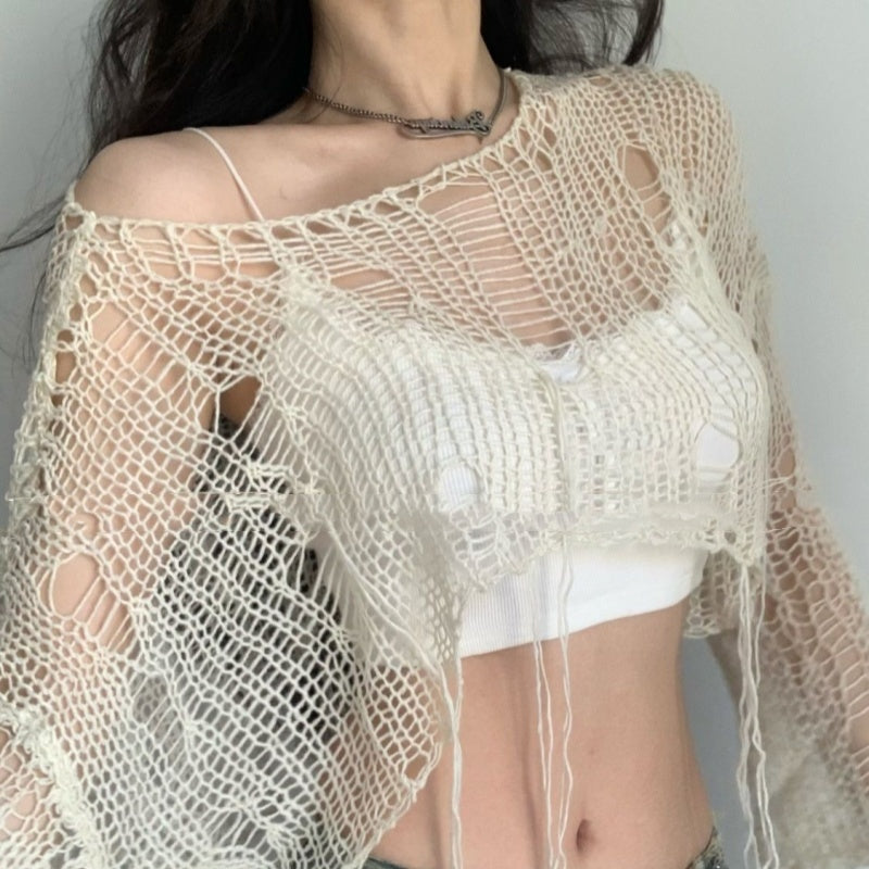 Street Style Hollow Out See-through Knitwear For Women Viralgem Store
