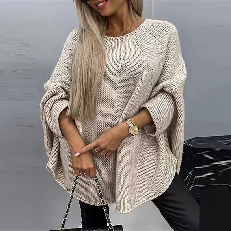 Winter Loose Batwing Sleeve Pullover Sweater Fashion Oversized Knitted Shawl Sweater Tops For Women Clothing Viralgem Store